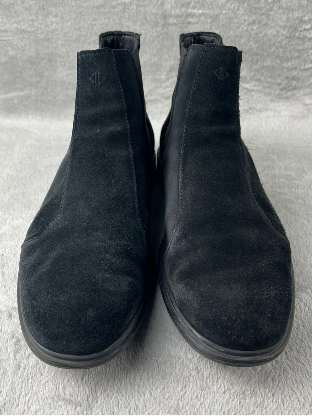Amberjack Chelsea Boots Men's 10 M Black Suede Leather Ankle Stretch Comfort